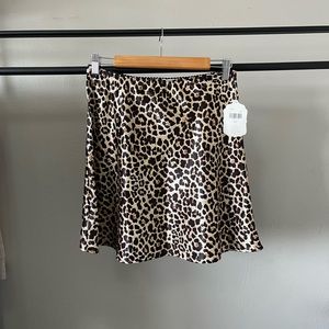 NWT silk mini skirt